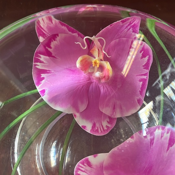 Emilio Robba signed orchid glass bowl - Picture 6 of 8
